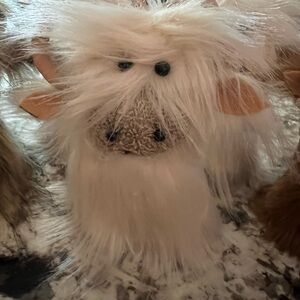 Cute white Plush Highland Cow Toy